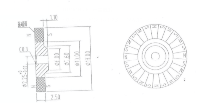 Magnetic ring drawing of intelligent sweeping robot