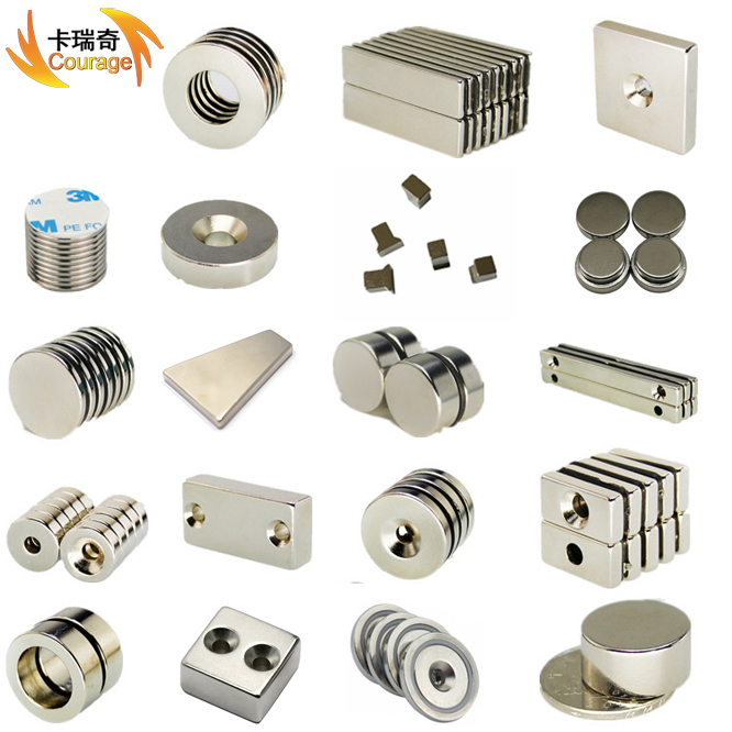 Neodymium magnets of various shapes