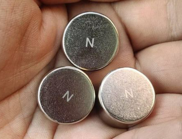 Neodymium magnet with N logo