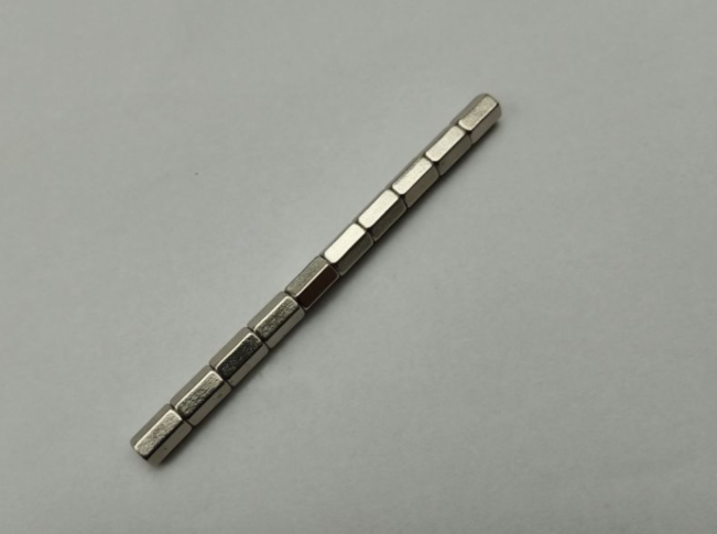 Custom shape hexagonal cylindrical neodymium permanent magnet