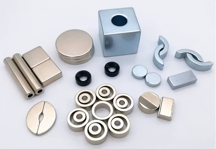 Strong neodymium magnetism of various shapes and types