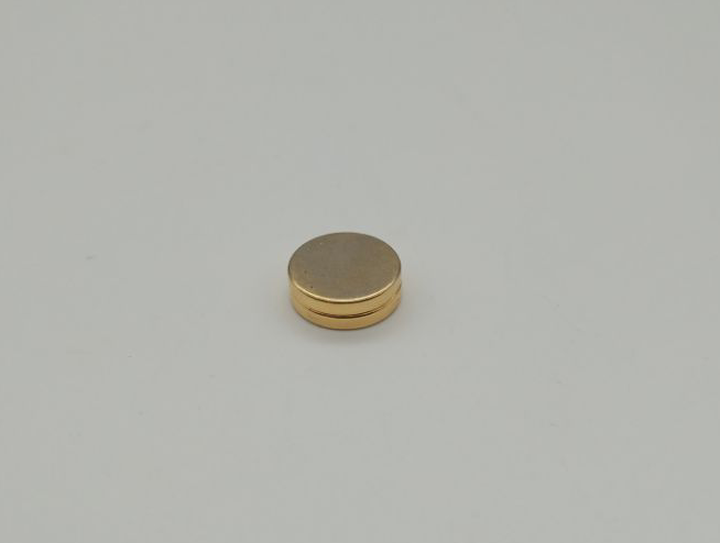 Gold Plated Small Round Neodymium Magnet 12mm x 2mm