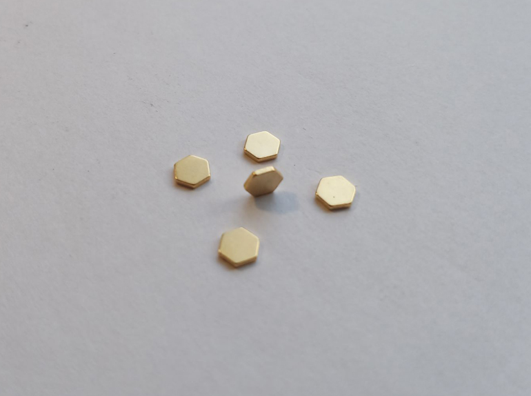 Small flat hexagonal magnets